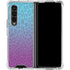 Cheetah Print Purple and Blue Galaxy Z Fold4 5G Clear Case